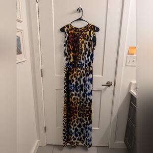 River Island Animal Print Maxi Dress with Top Slit